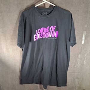 Lords of Gastown Motorcycle Co. Black and Purple Large Logo Graphic Tee VG- 2XL